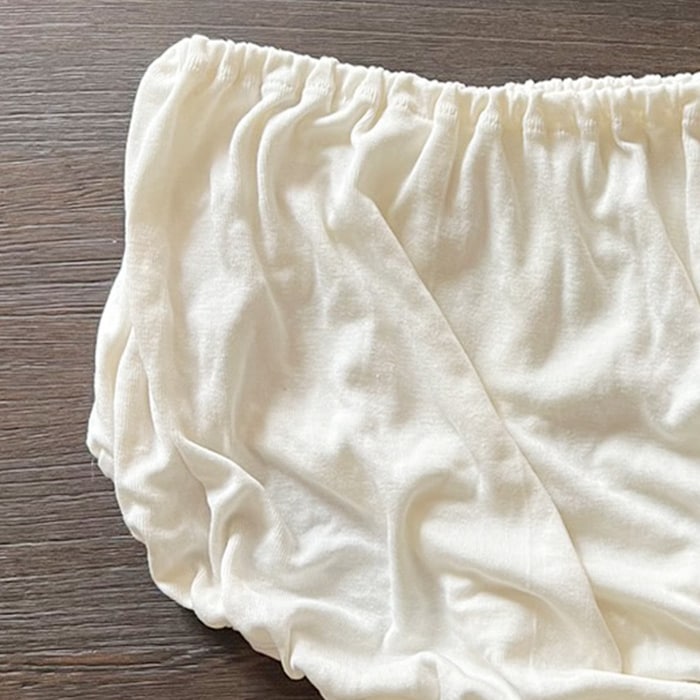 【アウトレット】絹糸紡 シルク100％パンプキンパンツ　Mサイズ【ネコポス可】