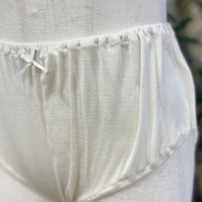 【アウトレット】絹糸紡 シルク100％パンプキンパンツ　Mサイズ【ネコポス可】