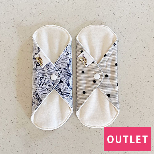 【アウトレット】おりものライナー(ミニ) コットンニット  ひし形 Organic Jealousy 2枚セット【ネコポス可】