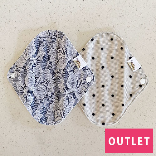 【アウトレット】おりものライナー(ミニ) コットンニット  ひし形 Organic Jealousy 2枚セット【ネコポス可】