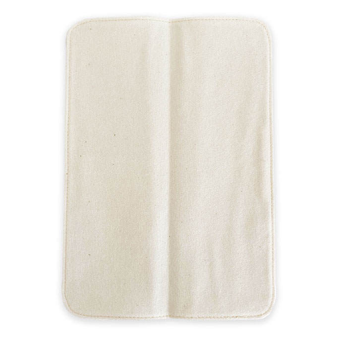 布ナプキン ［おりもの・軽い日用］ハンカチSSサイズ2つ折 アルティメイトコットン ステッチ仕上げ【ネコポス可】