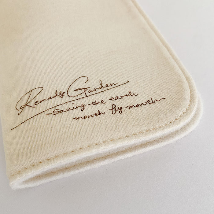 布ナプキン ［おりもの・軽い日用］ハンカチSSサイズ2つ折 アルティメイトコットン ステッチ仕上げ【ネコポス可】