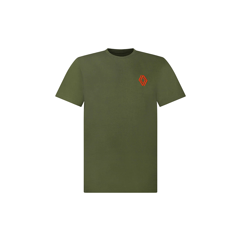 ルノー エンブレムTシャツ カーキ