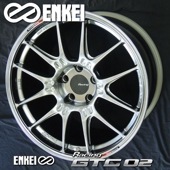 送料無料 カローラスポーツ ENKEI エンケイ レーシング GTC02 シルバー 軽量 8.0J +35 5H PCD100 225/40R18
