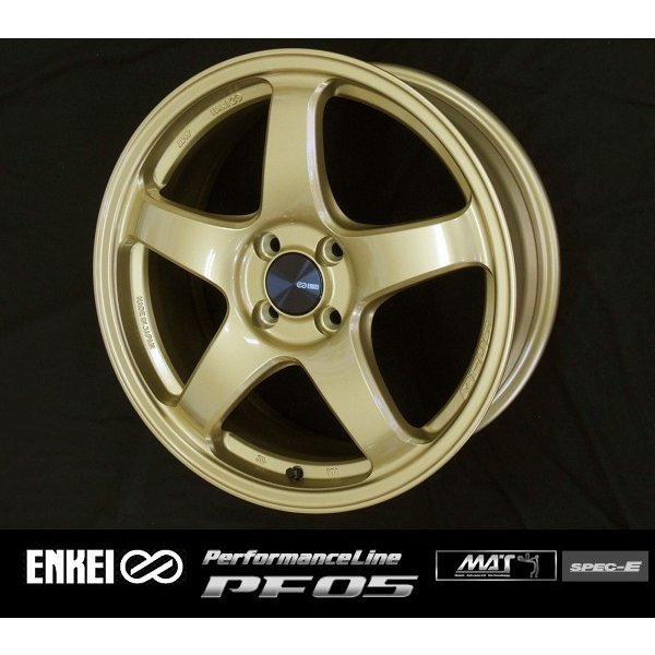 送料無料 タント N-BOX ウェイク スペーシア ムーヴ ウェイク エ ンケイ PerformanceLine PF05 ゴ ールド 165/45R16 タイヤホイー ルセット