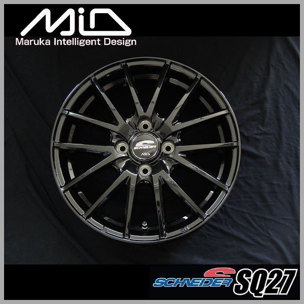 送料無料 ハスラー キャストアクティバ フレアクロスオーバー シュナイダーSQ27 165/65R14 国産タイヤ ホイールセット