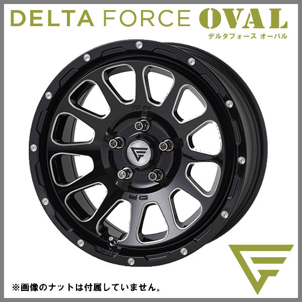 送料無料 ジムニー DELTA FORCE OVAL ブラックマシニング 185