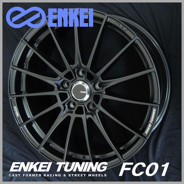 送料無料★アルファード ヴェルファイア 軽量★エンケイ ENKEI TUNING FC01 セミグロスブラック 245/40R20 国産タイヤ