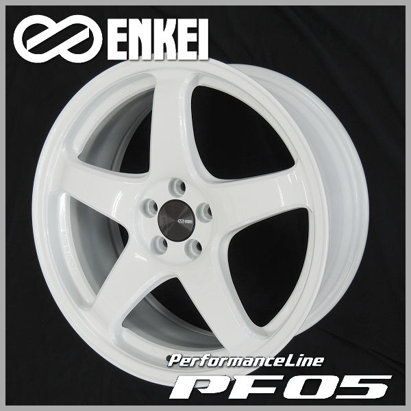 送料無料 プリウス PHV GR86 86 BRZ レクサスCT カローラ ENKEI エンケイ パフォーマンスライン PF05 ホワイト 225/35R19 国産タイヤSET