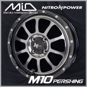 送料無料 ハスラー スペーシアギア 等に！ MID ナイトロパワーM10パーシング BKｸﾘｱ 15インチ 5.0J +45 4穴PCD100 新品アルミホイール4本セット