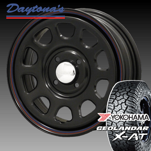 送料無料 ハスラー キャストアクティバ フレアクロスオーバー デイトナ ブラック 165/65R14 ヨコハマ ジオランダー X-AT G16