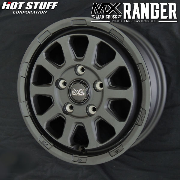 送料無料 軽トラック ハイゼット キャリー N-VAN エブリイバン 等 マッドクロス レンジャー マットブラック 145/80R12LT 80/78N ダンロップ ★荷重対応