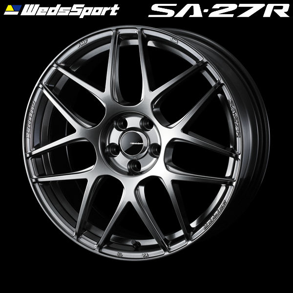 送料無料 WEDS sport ウェッズ スポーツ SA-27R PSB プラチナシルバーブラック 18ｲﾝﾁ 8.5J+45（5穴PCD100) 225/40R18 ハンコックタイヤ 国産ホイール4本セット GR86 86 BRZ カローラスポーツに！