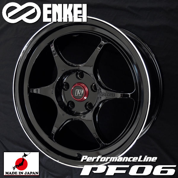 送料無料 GR86 86 BRZ レクサスCT 50プリウス PHV ENKEI エンケイ パフォーマンスライン PF06 ブラック 225/35R19 タイヤSET
