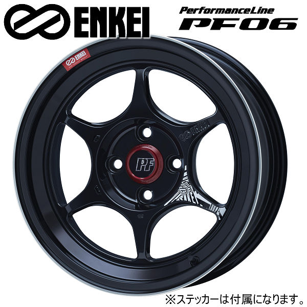 送料無料 ND ロードスター 等に ENKEI エンケイ パフォーマンスラインPF06 国産 軽量ホイール マシニングブラック 7.0J +38 205/45R17 タイヤ ホイール4本セット