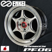 送料無料 エンケイ ENKEI パフォーマンスライン PF06 ハイパーシルバー 15インチ 8.0J +25（4穴PCD100） ホイール4本セット