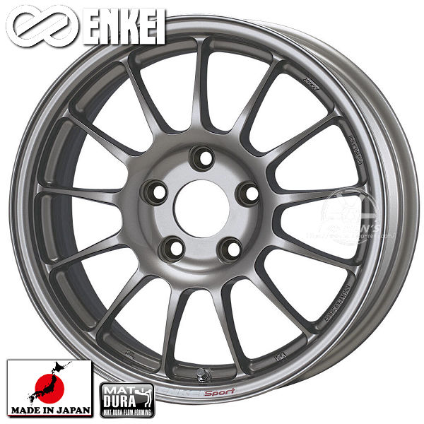 送料無料 スイフトスポーツ ENKEI Sport RC-T5 ダークシルバー 16inch 7.0J +42 5穴PCD114.3 195/50R16 ダンロップ DIREZZA ZIII ディレッツァ Z3 タイヤ ホイール 4本セット