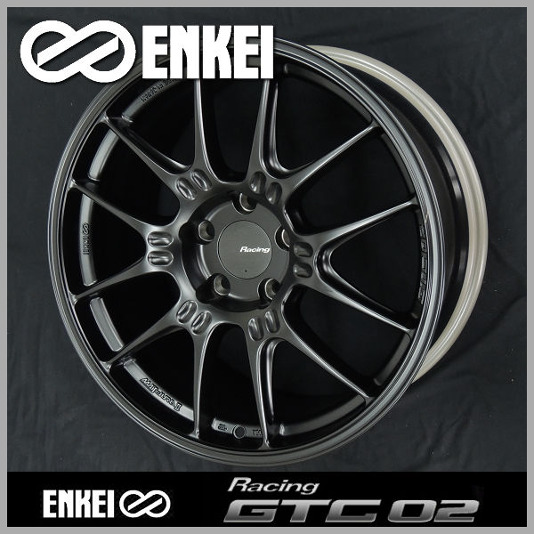 送料無料 GR86 86 BRZ カローラスポーツ 等に ENKEI エンケイ エンケイ レーシング GTC02 マットブラック 18インチ 8.0J +45 5穴 PCD100 225/40R18 ファルケン タイヤ 国産 軽量ホイール 4本セット