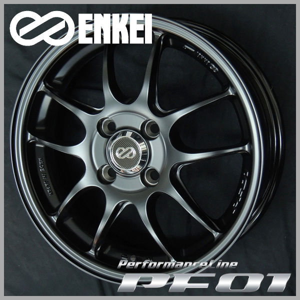 送料無料 ND ロードスター等に！ ENKEI エンケイ  PF01 マットブラック ヨコハマ ADVAN V701 205/45R17 ★国産・軽量ホイール ★タイヤホイールセット