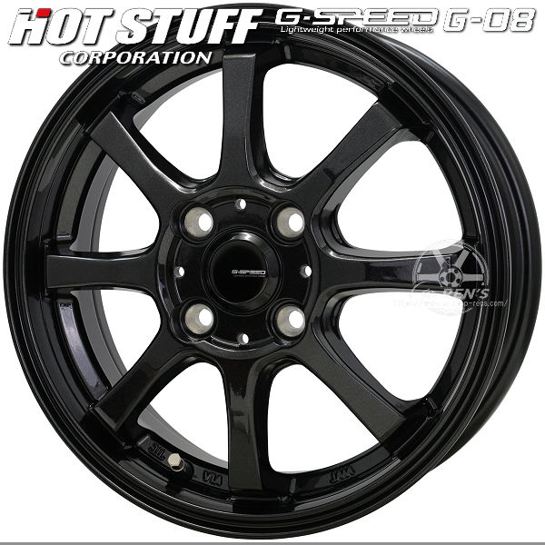 送料無料 アトレー エブリイ NV100 G・SPEED G-08 メタリックブラック 165/55R14 ヨコハマタイヤ タイヤ ホイール4本セット