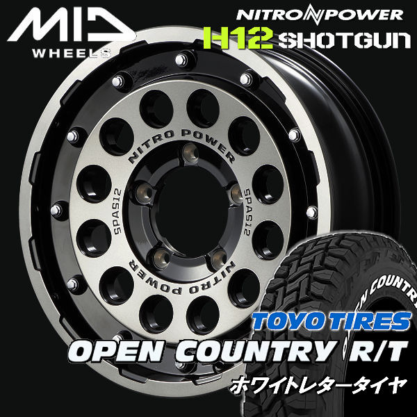 送料無料 ジムニー MID ナイトロパワー H12 SHOTGUN 16インチ ブラック