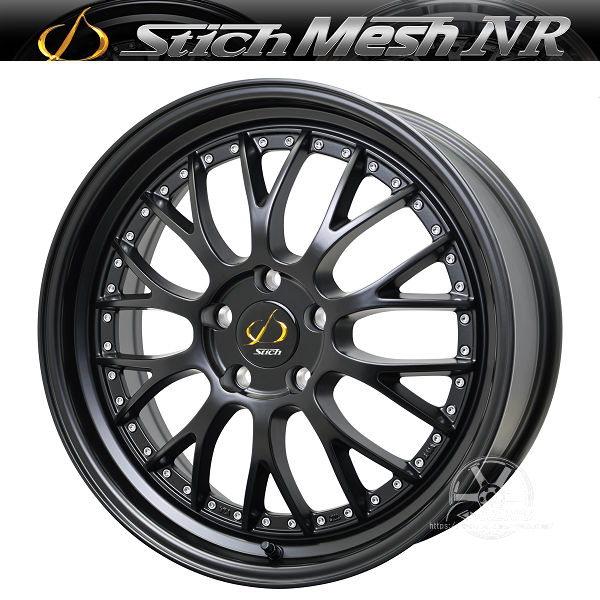 送料無料 ９０系ＶＯＸＹ ノア などに！ シュティッヒメッシュＮＲ 18インチ 7.0J +38 セミグロスブラック 215/45R18 ヨコハマタイヤホイールセット