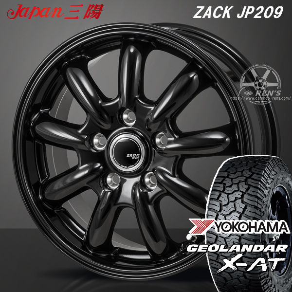 送料無料 10系 シエンタ ZACK JP209 グロスブラック ヨコハマ ジオランダー X-AT G016 185/60R16 タイヤ ホイール4本セット
