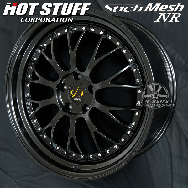 送料無料 220系 210系 クラウン など シュティッヒメッシュNR セミグロスブラック 235/35R20 NITTO 国産タイヤ ホイール 4本セット