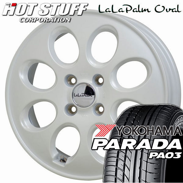 送料無料 軽トラ ハイゼット キャリー N-VAN クリッパー ララパーム オーバル JWL-T 165/55R14 95/93N ヨコハマ パラダ PA03 荷重対応