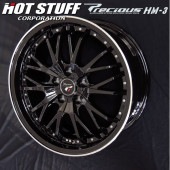 送料無料 カローラクロス アテンザ マツダ6 など プレシャスHM-3 メタリックブラックリムポリッシュ 225/45R19 ヨコハマタイヤ ホイール 4本セット