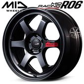 送料無料 GR86 86 BRZ カローラスポーツ 等 MID RACING R06 MID レーシング R06 クリスタルブラック 18インチ 8.5J +45 5穴 PCD100 225/40R18 ヨコハマ タイヤ ホイール 4本セット