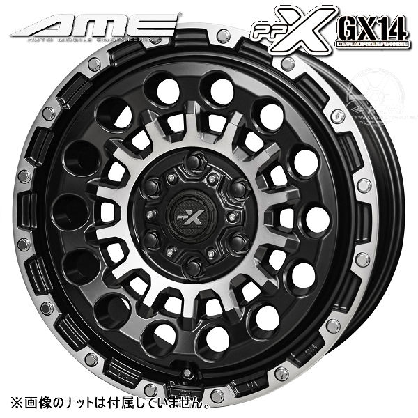 送料無料 アルミホイール４本 ランクル ランドクルーザー 250 / 300 AME PPX GX14 マットブラック × ポリッシュ 18インチ 8.0J +50 6H PCD139.7 JWL / JWL-T / VIA 規格適合品