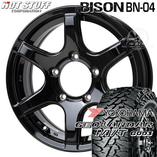 送料無料 ジムニー バイソン BN-04 メタリックブラック 185/85R16