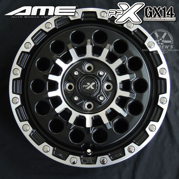 送料無料 スペーシアギア エブリィ ekクロス デリカミニ 等 ■PPX GX14 ■マットブラックポリッシュ 155/65R14 ヨコハマ ブルーアース