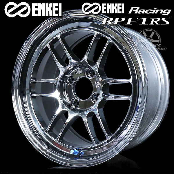 送料無料 4本 ENKEI Racing レーシング RPF1 RS SBC メッキ