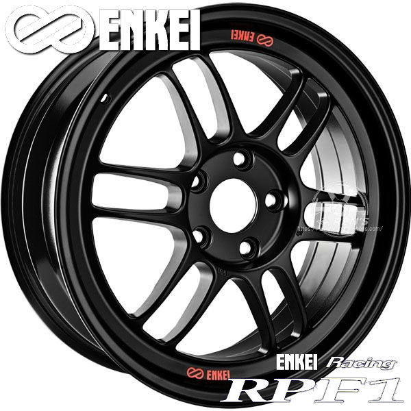 送料無料 ENKEI エンケイ エンケイ レーシング RPF1 マットブラック 18インチ 7.5J +48（5穴PCD114.3） MADE IN JAPAN 国産 軽量 アルミホイール 4本セット 1本あたり約8.0kg~