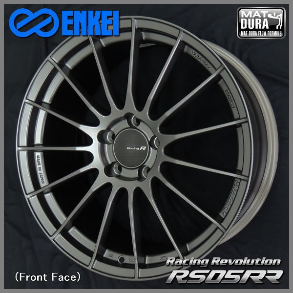 送料無料 GR86 86 BRZ カローラスポーツ ENKEI レーシング レボリューション RS05RR ガンメタ 225/40R18 ファルケンタイヤホイールSET