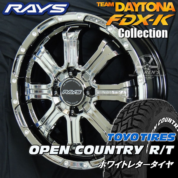 4本 在庫あり 送料無料 ハスラー デリカミニ RAYS レイズ FDX-K COLLECTION レイズブラックメタルコート（SNL） 165/60R15 TOYO オープンカントリーR/T ホワイトレター 新品4本
