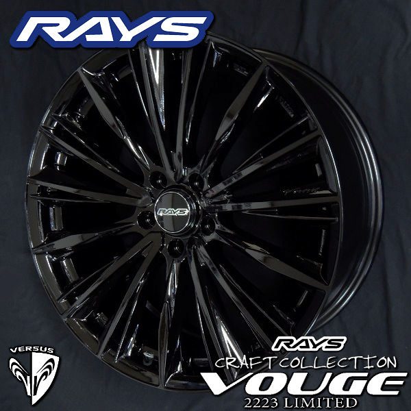 送料無料 在庫あり 40系 アルファード ヴェルファイア 専用ホイール RAYS VERSUS VOUGE ベルサス ヴォウジェ グロッシーブラック (BXZ) 245/45R20 ヨコハマタイヤ