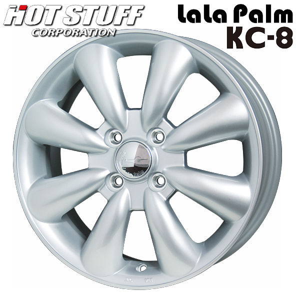 送料無料 アトレー エブリイ NV100 などに ララパームKC-8 シルバー 165/55R14 ヨコハマタイヤ タイヤ ホイール4本セット