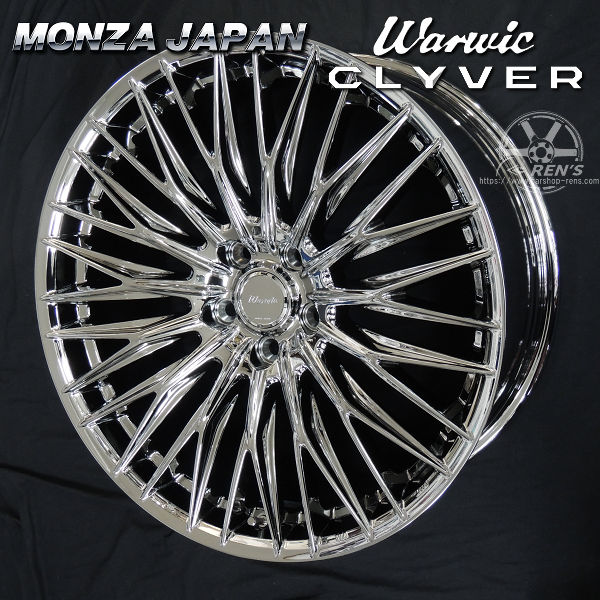 送料無料 レクサスLM Warwic CLYVER クライヴァー SPT メッキ 5穴 PCD120 245/45R20 タイヤホイールセット 純正空気圧センサー装着可能