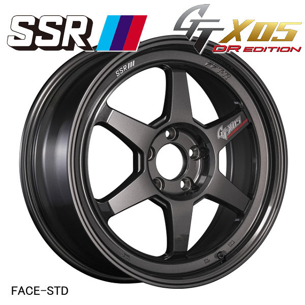 送料無料 SSR スピードスター GTX05 プリズムダークガンメタ 19インチ 8.5J +45（5穴PCD114.3） アルミホイール 4本セット スポークステッカー付属