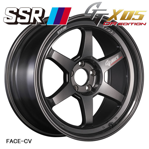 送料無料 SSR スピードスター GTX05 プリズムダークガンメタ 19インチ 9.5J +38（5穴PCD114.3） アルミホイール 4本セット スポークステッカー付属