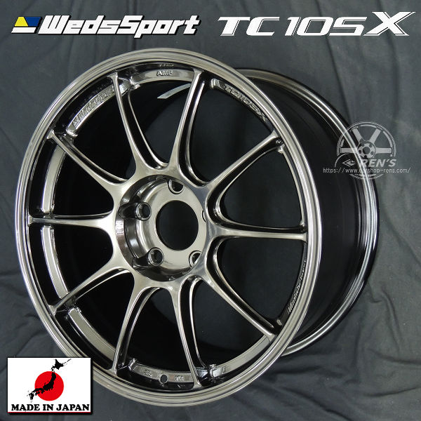 送料無料 WEDS sport ウェッズ スポーツ TC105X カラー：EJ-TITAN 18インチ 8.5J +43（5穴PCD114.3） 245/40R18 ヨコハマタイヤ ホイール4本セット WRX STI / WRX S4 等に