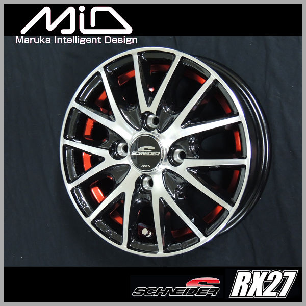 送料無料 軽トラック・クリッパーキャリー等に！ シュナイダーＲＸ２７ レッド・赤 145/80R12LT 80/78N ダンロップ ★荷重対応タイヤ