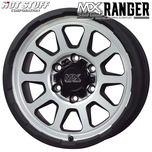 送料無料 200系ハイエース マッドクロス レンジャー マットシルバー ブリヂストン GL-R 215/65R16 109/107R 荷重対応タイヤ アルミホイール4本SET