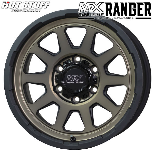 送料無料 200系ハイエース マッドクロス レンジャー マットブロンズ ブリヂストン GL-R 215/65R16 109/107R 荷重対応タイヤ アルミホイール4本SET