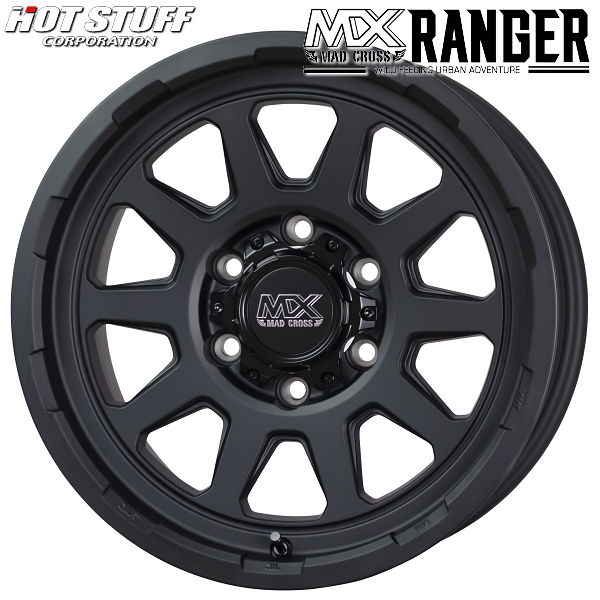 送料無料 200系ハイエース マッドクロス レンジャー マットブラック ブリヂストン GL-R 215/65R16 109/107R 荷重対応タイヤ アルミホイール4本SET