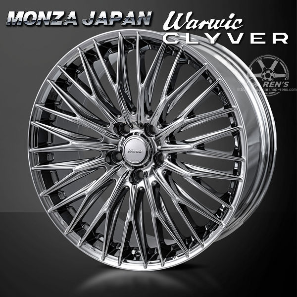 送料無料 90系 VOXY ボクシー ノア Warwic CLYVER クライヴァー SPT メッキ 8.0J +42 225/35R19 ヨコハマタイヤ ホイール4本セット