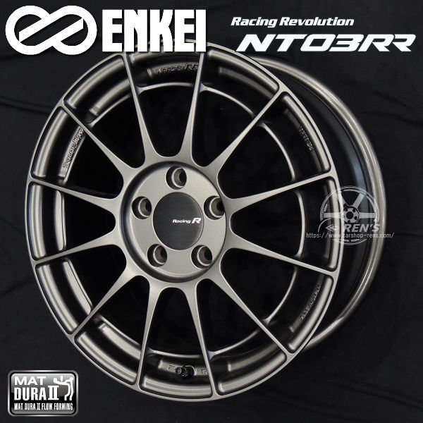 送料無料 WRX S4 WRX STI GRヤリス シビック FC1 / FK7 / FL1 / FL4 等に ENKEI エンケイ レーシングレボリューション NT03RR マットダークガンメタリック 8.5J +42 5穴 PCD114.3 国産 軽量ホイール 4本セット